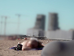 Bulge flash on beach