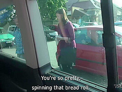 Sexy Blonde Prefer Van Than Bus And Fuck Bald Stranger 7 Min With Ria Sunn