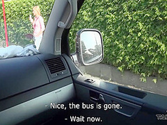Sexy Blonde Prefer Van Than Bus And Fuck Bald Stranger 7 Min With Ria Sunn