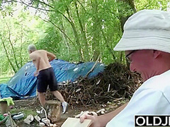 Naughty Teen 18+ Ass Spanking By Grandpa And Kissing Fucked