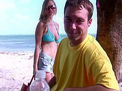 Ivana Bianchi, Bee F And Blonde Women In Banging A Big Booty Blonde Bitch By The Beach With His Big Beautiful Bayonet