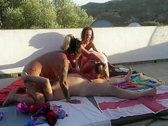 Mffff Public Sunset Orgy On The Balcony 7 Min - Katt Noir, Submissive Nurse Tilly And Cheyenne Rose