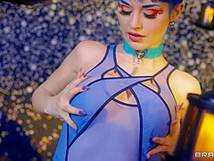 Blu Flames Burn Hotter With Zac Wild, Jewelz Blu - Brazzers