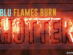 Blu Flames Burn Hotter With Zac Wild, Jewelz Blu - Brazzers
