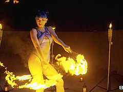 Blu Flames Burn Hotter With Zac Wild, Jewelz Blu - Brazzers