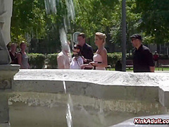 Steve Holmes, Antonio Ross And Rebecca Volpetti - Italian Slave In Degrading Public Humiliat