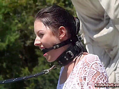 Steve Holmes, Antonio Ross And Rebecca Volpetti - Italian Slave In Degrading Public Humiliat