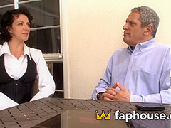 Get prepared for a three-way with a super hot mistress in super-naughty stockings