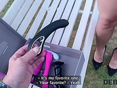 DEBT4k. Debt collector got so horny when he saw hot debtor’s sex toys collection