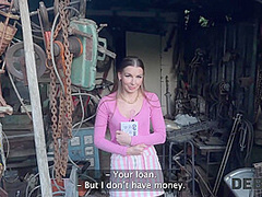 DEBT4k. Debt collector got so horny when he saw hot debtor’s sex toys collection