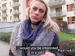 Blonde Hairdresser Fucks Outdoor