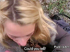 Blonde Hairdresser Fucks Outdoor