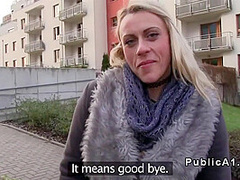 Blonde Hairdresser Fucks Outdoor