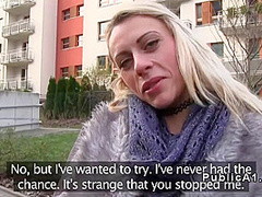 Blonde Hairdresser Fucks Outdoor