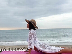 Alika Penagos In Meets A Sexy Man At The Beach Soon After She Has His Dick Inside Her Wet Pussy