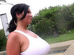 Sarah Randall - Ribbed T-Shirt 1 - PinupFiles