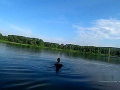 Squirt In A Public Place! Swimming In The Lake With Clothes On!