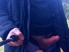 Risky Outdoor Blowjob. We Were Walking In The Park. I Saw A Field. I Decided To Suck A Dick