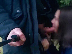 Risky Outdoor Blowjob. We Were Walking In The Park. I Saw A Field. I Decided To Suck A Dick