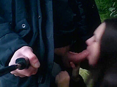 Risky Outdoor Blowjob. We Were Walking In The Park. I Saw A Field. I Decided To Suck A Dick