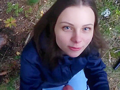 Risky Outdoor Blowjob. We Were Walking In The Park. I Saw A Field. I Decided To Suck A Dick