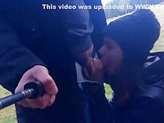 Risky Outdoor Blowjob. We Were Walking In The Park. I Saw A Field. I Decided To Suck A Dick