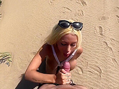 Drinking In Dunes Hydrating Myself With Semen