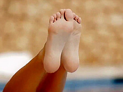 Gorgeous Blonde Russian Poolside Solo