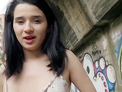 Pikaper On The Street And Fucked Dark-haired chick With Beautiful Tits - Mia Navarro