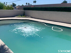 Jada Doll & Issac in Enjoying You By The Pool - StayHomePOV