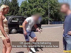 Blonde-haired Tart Is Picked Up For Anal Sex In A Taxi Cab - Cherry Kiss