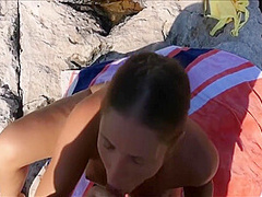 Best Beach Public Blowjob And Cumshoot