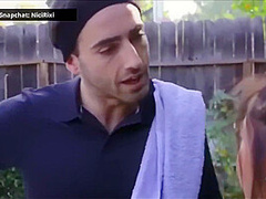 Gets Her Big Tits Fondled By Stepson