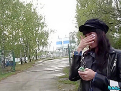 Thomas Hyka In Horny Stud Fucks Dark-haired Slut In Public