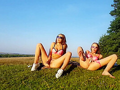 Fabulous Homemade Masturbation, Outdoor Sex Clip