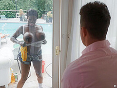 Soapy Sluts Squeaky Cleaners With Van Wylde, Ebony Mystique - Brazzers