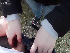 Beautiful Young Girl Gives Public Blowjob To Her Stepbrother And Swallows Cum - Pov Public