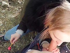 Beautiful Young Girl Gives Public Blowjob To Her Stepbrother And Swallows Cum - Pov Public