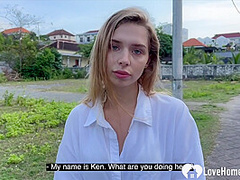Enjoying a sexy blow by the poolside