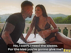 Andrea Retali and her remarkable sunset in the background give an exceptional sex - enjoy super hot hard-core porn!