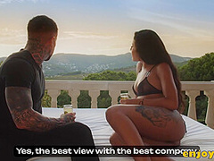 Horny babe Andrea Retali has a insatiable boink session with a killer sunset backdrop. Incredible full HD porn!