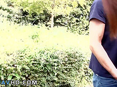 Hardcore outdoor blowage with trimmed g-spot teen Yuuka Kaede - Sweaty, messy Japanese XXX!