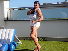 White Princess In Ripped Princess White Shirt Rip