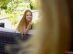 Juicy Lesbian Hotties Take Doggy Positions On Bench With Olivia Wye And Kaisa Nord