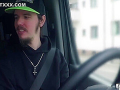 Kitty Core In Crazy German Milf Takes It Rough On The Van From A Perv Horny Man