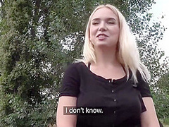 Russian Blonde During A Pickup Truck Had Sex With A Stranger