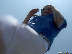 Cheerleader Distraction With Crissy James, Scott Nails - Brazzers