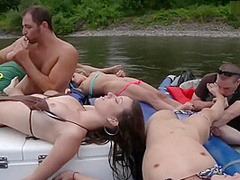 Sleepy Chicks On A Boat - Feet And Footjob