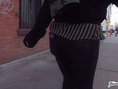 Grayson Z Shows Her Tits In Public Before Heading Back To Her Apartment To (Almost) Fuck James Deen