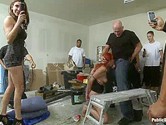 Strap-On Fucked And Fisted For The First Time In Public - Kink